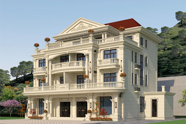 How does foamed ceramic-embossed flower board achieve both internal and external beauty of a building?